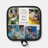 私たちは大好きよグランドパグランドキッズ写真コラージュ 鍋敷き (正面)