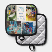 私たちは大好きよグランドパグランドキッズ写真コラージュ 鍋敷き (正面/裏面)