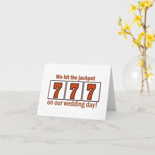 私たちは大当たり777の結婚式の日のカードを打った カード (黄色い花)