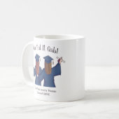 私たちは女の子、卒業女の子を行ったパーソナライズされた コーヒーマグカップ (正面左)