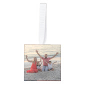 私たちは好きあなた家族の写真パーソナライズ キューブオーナメント (正面)