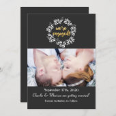 私たちは婚約したリースの結婚写真カード 招待状 (正面/裏面)