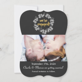 私たちは婚約したリースの結婚写真カード 招待状