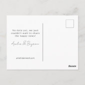 私たちは婚約したレトロGroovy Yellowモダン Budget ポストカード (裏面)