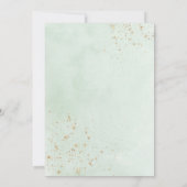 私たちは婚約した婚約パーティピンクフローラ金ゴールド 招待状 (裏面)