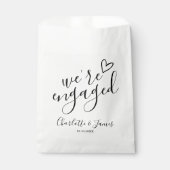 私たちは婚約した婚約パーティ白黒 フェイバーバッグ (正面)