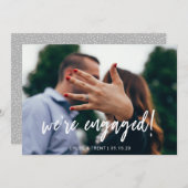 私たちは婚約した婚約発表カード 案内状 (正面/裏面)