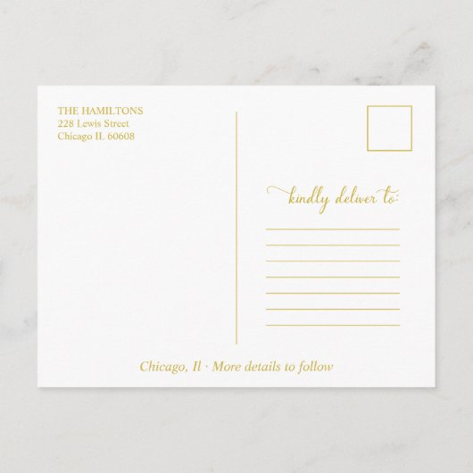 私たちは婚約した婚約発表写真 ポストカード (裏面)