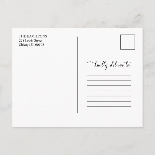 私たちは婚約した婚約発表写真 ポストカード (裏面)