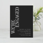 私たちは婚約した文字モダン婚約 招待状 (スタンド正面)