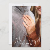 私たちは婚約した!モダン婚約パーティ 招待状 (正面)