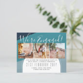 私たちは婚約した!写真モダンコラージュ招待状予算 (スタンド正面)