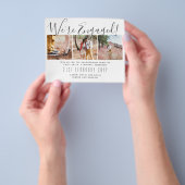 私たちは婚約した!写真モダンコラージュ招待状予算 チラシ (手)