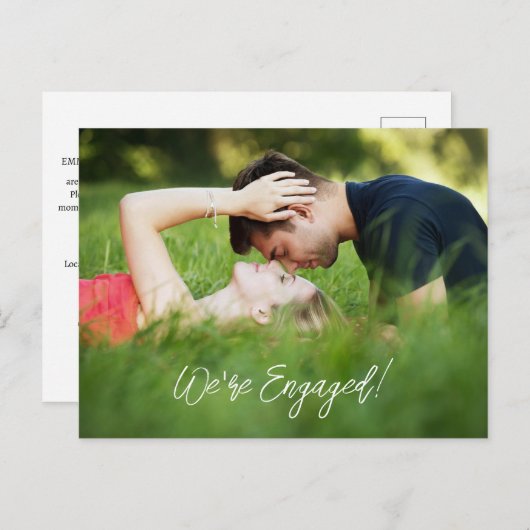 私たちは婚約しました インビテーションポストカード (正面/裏面)