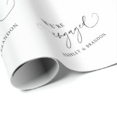 私たちは婚約しました エレガントな婚約パーティー ラッピングペーパー (ロールコーナー)