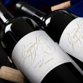 私たちは婚約しました ゴールド婚約パーティー ワインラベル