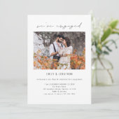 私たちは婚約しました スクリプト フォト 婚約パーティー 招待状 (スタンド正面)