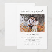 私たちは婚約しました スクリプト フォト 婚約パーティー 招待状 (正面/裏面)