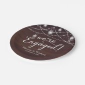 私たちは婚約しました　ナチュラルな婚約パーティー ペーパープレート (アングル)