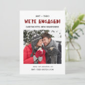 私たちは婚約しました フォト モダン おしゃれ クール エンゲージメント 案内状 (スタンド正面)