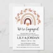 私たちは婚約しました ボーホー 婚約パーティー 招待状 (正面)