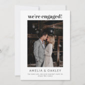 私たちは婚約しました ミニマリスト エレガント フォト モダン シック 案内状 (正面)