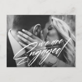私たちは婚約しました | 写真婚約発表カード 案内ポストカード (正面)