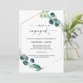 私たちは婚約しました 婚約パーティー 緑のユーカリ 招待状 (スタンド正面)