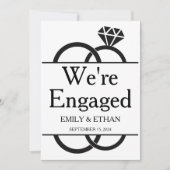 私たちは婚約しました 婚約発表カード 招待状 (正面)