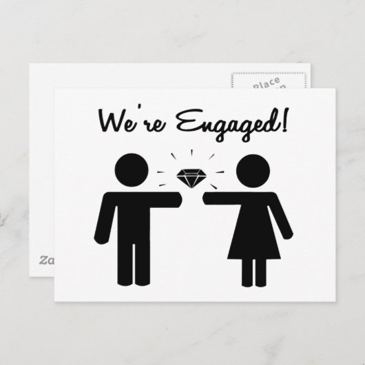 私たちは婚約しました 案内ポストカード (正面/裏面)