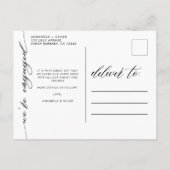 私たちは婚約しました 現代の写真 案内ポストカード (裏面)