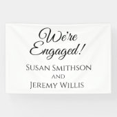 私たちは婚約パーティバナ婚約したーの装飾 横断幕 (横)