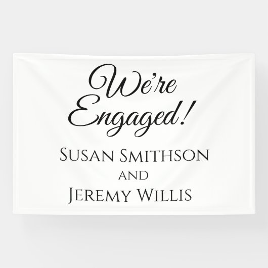 私たちは婚約パーティバナ婚約したーの装飾 横断幕 (横)