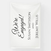 私たちは婚約パーティバナ婚約したーの装飾 横断幕 (縦)