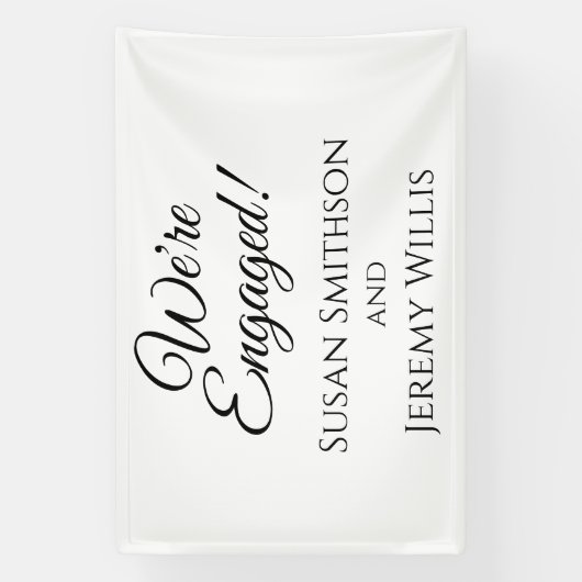 私たちは婚約パーティバナ婚約したーの装飾 横断幕 (縦)