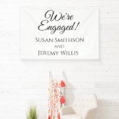 私たちは婚約パーティバナ婚約したーの装飾 横断幕 (インサイチュ)