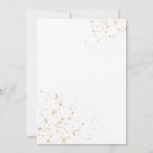 私たちは婚約パーティピンクの婚約したフローラ金ゴールド 招待状 (裏面)