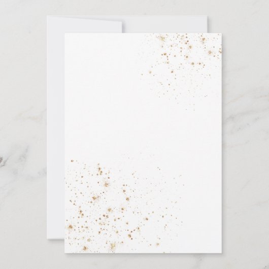 私たちは婚約パーティピンクの婚約したフローラ金ゴールド 招待状 (裏面)