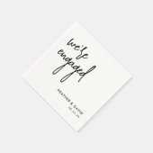 私たちは婚約パーティ婚約したナプキンス スタンダードカクテルナプキン (角)