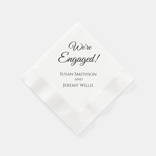 私たちは婚約パーティ婚約したナプキンス 縁ありカクテルナプキン (角)
