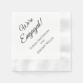 私たちは婚約パーティ婚約したナプキンス 縁ありカクテルナプキン (正面)