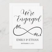 私たちは婚約婚約したのアナウンスカード 招待状 (正面/裏面)