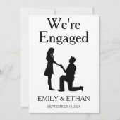私たちは婚約婚約したのアナウンスカード 招待状 (正面)