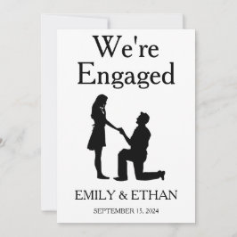 私たちは婚約婚約したのアナウンスカード 招待状