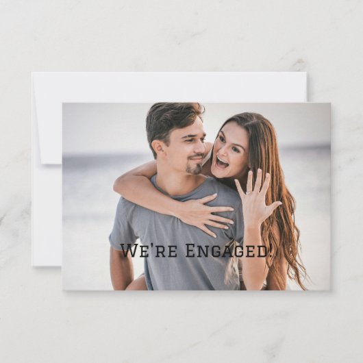 私たちは婚約婚約した発表 カード (正面)