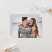 私たちは婚約婚約した発表 カード (正面/裏面インサイチュ)