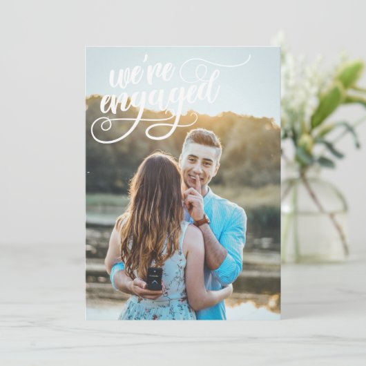 私たちは婚約婚約した発表 招待状 (スタンド正面)