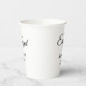 私たちは婚約者カップル名ロマンチックスタイリッシュシンプル 紙コップ (左)