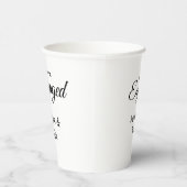 私たちは婚約者カップル名ロマンチックスタイリッシュシンプル 紙コップ (右)