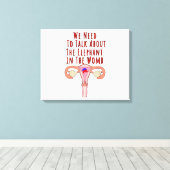 私たちは子宮の中の象について話す必要がある キャンバスプリント (インサイチュ (ウッドフロア))